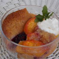 Peach and Blackberry Cobbler image