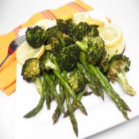 Lemon-Roasted Broccoli and Asparagus image