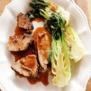 Grilled Pork Tenderloin with Baby Bok Choy image