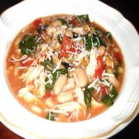 Chicken, White Bean, Spinach & Parmesan Soup image