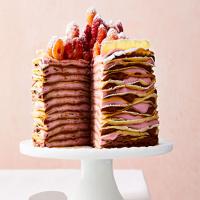 Raspberry and Chocolate-Hazelnut Crepe Cake_image