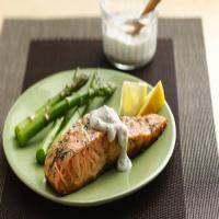 Grilled Salmon with Lemon Dill Sauce image