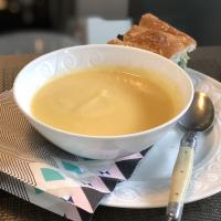 Parsnip and Japanese Sweet Potato Soup image