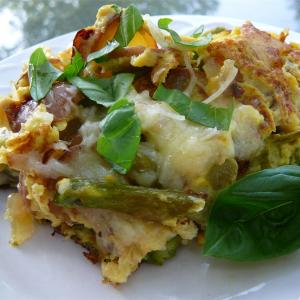 Asparagus, Potato, and Onion Frittata image