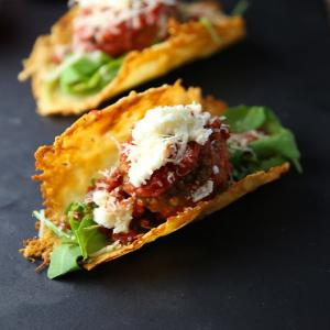 Meatball Tacos with Parmesan Shell_image