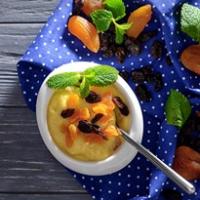 Dairy-Free Hot Polenta Cereal with Dried Fruit Sauce_image
