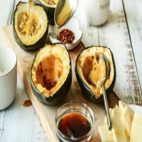 Baked Acorn Squash With Spicy Maple Syrup image
