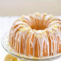 Super moist buttermilk lemon pound cake with glaze image