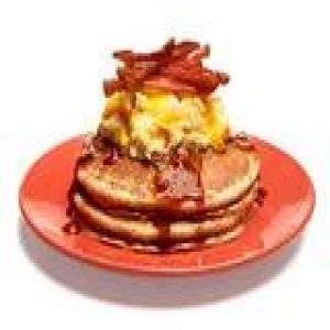 Whole-Grain Pancakes With Eggs and Bacon_image