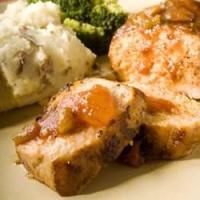 Pork Chops with Peach Picante Sauce image