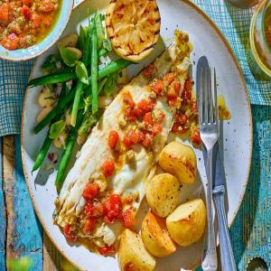 Barbecued fish with lemon & rosemary image