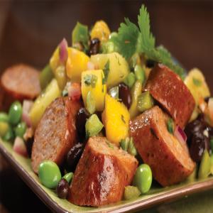 Spicy Jalapeno Chicken Sausage with Mango, Pineapple Salsa_image