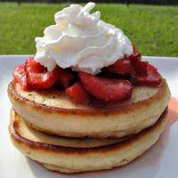 Pancakes With Fresh Strawberries image