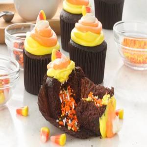 Candy Corn Surprise Inside Cupcakes_image