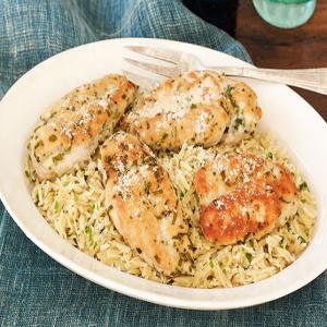 Lemon Grass Chicken with Herbed Orzo image