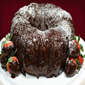 Cabernet Chocolate Cake With Strawberries image