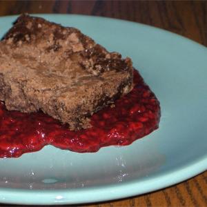 Lesley's Valentine Brownies with Raspberry Coulis_image