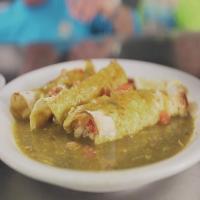 Lobster Enchiladas With Roasted Poblano Sauce image