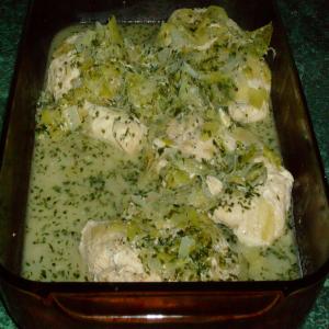 Jerry Traunfeld's Tarragon Chicken Breast With Buttery Leeks image