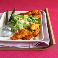 Buffalo Chicken Strips With Blue Cheese Salad image