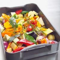 Roasted vegetables and herbs image
