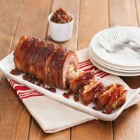 Bacon-Wrapped Stuffed Pork Tenderloin image