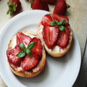 Caramelized Strawberry English Muffins image
