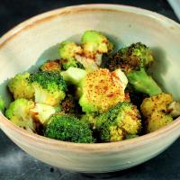 Air Fryer Roasted Broccoli and Cauliflower image