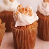 Hazelnut Carrot-Oat Cupcakes with Cream-Cheese Frosting image