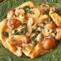 Smothered Chicken with Spinach, Potatoes, and Mushrooms image