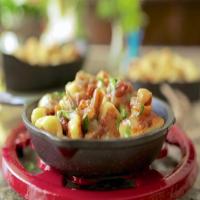Goat Cheese Gnocchi with Bacon, Dates and Kentucky Wine Sauce image