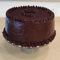 Chocolate Angel Food Cake-Chocolate Ganache Icing image