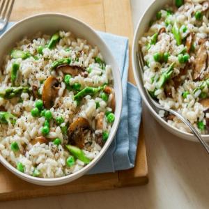 Mushroom and Spring Vegetable Risotto_image
