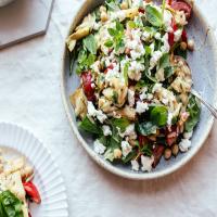 Greek Orzo Salad With Chickpeas & Artichoke Hearts_image