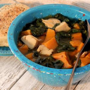 Chicken, Sweet Potato and Spinach Soup image