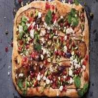 Eggplant, Pistachio, and Pomegranate Pizza_image
