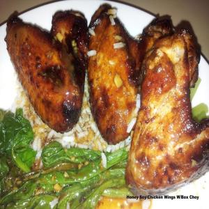 Honey Soy Chicken Wings W/ Bok Choy_image