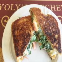 Three-Cheese and Basil Grilled Cheese Sandwich image