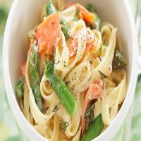 Asparagus and smoked trout pasta_image