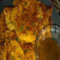 Chicken Schnitzel With Anchovy-Chive Butter Sauce_image