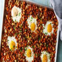 Sheet-Pan Bacon and Egg Hash image