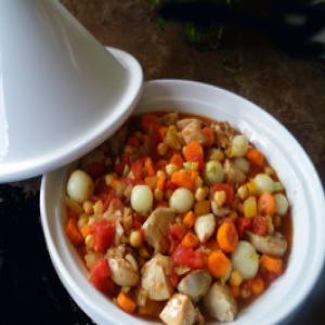 Easy Crock Pot Moroccan Chicken, Chickpea and Apricot Tagine_image