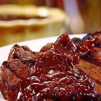 Grilled New York Strip Steak with Beer and Molasses Steak Sauce_image