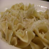 Buttered Noodles With Eggs and Parmesan Cheese image