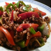 Asian Ground Beef, Pepper and Onion Saute image