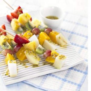 Frozen fruit sticks with passion fruit & lime drizzle_image