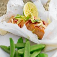 Steamed Salmon with Snow Peas_image