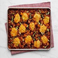 Roasted Vegetable Chili with Cornbread Biscuits_image