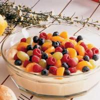 Fruit-Topped Almond Cream image