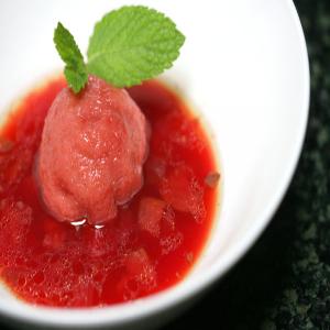 Iranian Beet, Plum and Celery Soup with Kubbeh (Meat Dumplings) image